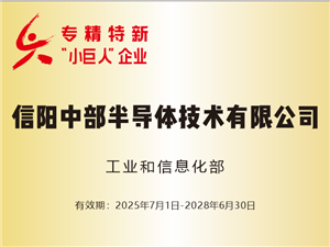 信阳中部半导体技术有限公司专精特新小巨人企业